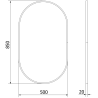 Oglindă de baie ovală Mexen Loft 85 x 50 cm, cadru negru - 9851-085-050-000-70