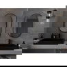 Oglindă de baie ovală Mexen Loft 85 x 50 cm, cadru negru - 9851-085-050-000-70