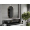 Mexen Loft oglindă ovală de baie 90 x 45 cm, ramă aurie - 9851-090-045-000-50