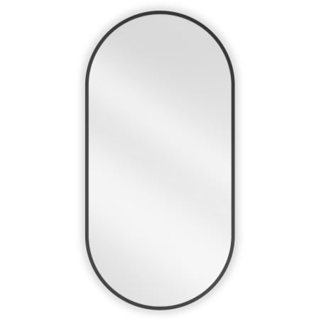 Mexen Loft fürdőszobai ovális tükör 90 x 45 cm, fekete keret - 9851-090-045-000-70