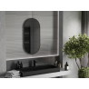Mexen Loft oglindă de baie ovală 90 x 45 cm, ramă neagră - 9851-090-045-000-70