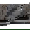 Oglindă ovală baie Mexen Loft 90 x 45 cm, ramă neagră - 9851-090-045-000-70