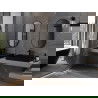 Oglindă ovală baie Mexen Loft 90 x 45 cm, ramă neagră - 9851-090-045-000-70