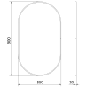 Oglindă de baie ovală Mexen Loft 90 x 55 cm, ramă aurie - 9851-090-055-000-50