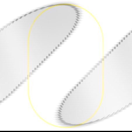 Mexen Loft oglindă de baie ovală 90 x 55 cm, ramă aurie - 9851-090-055-000-50