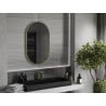 Mexen Loft ovális fürdőszobai tükör 90 x 55 cm, arany keret - 9851-090-055-000-50