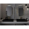 Mexen Loft oglindă de baie ovală 90 x 55 cm, ramă aurie periată - 9851-090-055-000-50