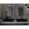 Oglindă de baie ovală Mexen Loft 90 x 55 cm, ramă aurie - 9851-090-055-000-50