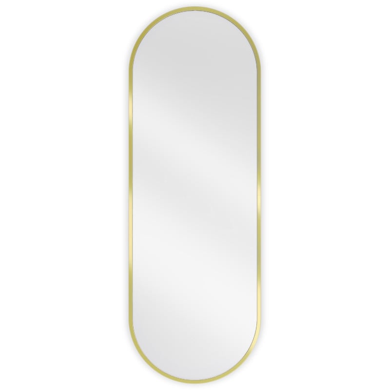 Mexen Loft ovális fürdőszobai tükör 100 x 35 cm, arany kerettel - 9851-100-035-000-50