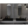 Mexen Loft ovális fürdőszobai tükör 100 x 35 cm, arany keret - 9851-100-035-000-50