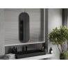 Mexen Loft ovális fürdőszobai tükör 100 x 35 cm, fekete keret - 9851-100-035-000-70