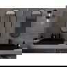 Mexen Loft ovális fürdőszobai tükör 100 x 35 cm, fekete keret - 9851-100-035-000-70