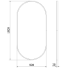 Mexen Loft oglindă ovală de baie 100 x 50 cm, ramă aurie - 9851-100-050-000-50