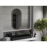 Mexen Loft oglindă ovală de baie 100 x 50 cm, ramă aurie - 9851-100-050-000-50
