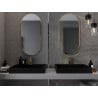 Mexen Loft oglindă ovală de baie 100 x 50 cm, ramă aurie - 9851-100-050-000-50
