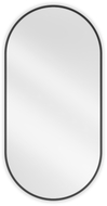 Mexen Loft fürdőszobai ovális tükör 100 x 50 cm, fekete keret - 9851-100-050-000-70