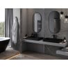 Mexen Loft oglinda baie ovală 100 x 50 cm, ramă neagră - 9851-100-050-000-70