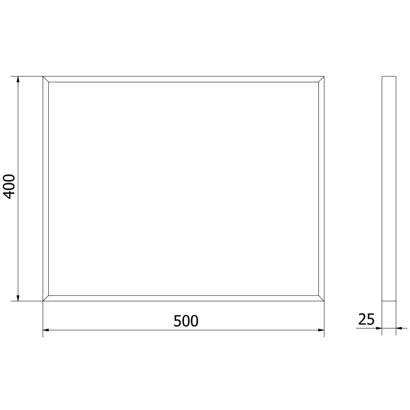 Mexen Loft oglindă de baie dreptunghiulară 50 x 40 cm, ramă aurie periată - 9852-050-040-000-50
