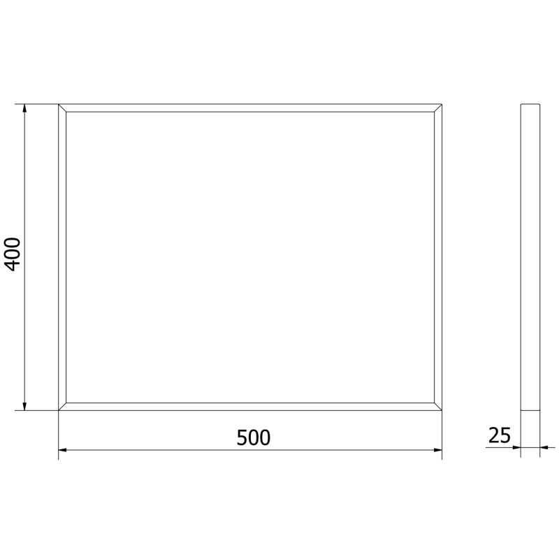 Mexen Loft téglalap alakú fürdőszobai tükör 50 x 40 cm, arany keret - 9852-050-040-000-50