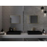 Mexen Loft oglindă de baie dreptunghiulară 50 x 40 cm, ramă aurie periată - 9852-050-040-000-50