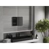 Mexen Loft oglindă baie dreptunghiulară 50 x 40 cm, ramă neagră - 9852-050-040-000-70