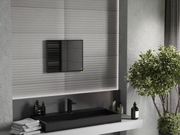 Mexen Loft oglindă baie dreptunghiulară 50 x 40 cm, ramă neagră - 9852-050-040-000-70