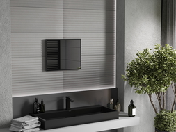 Mexen Loft téglalap alakú fürdőszobai tükör 50 x 40 cm, fekete keret - 9852-050-040-000-70