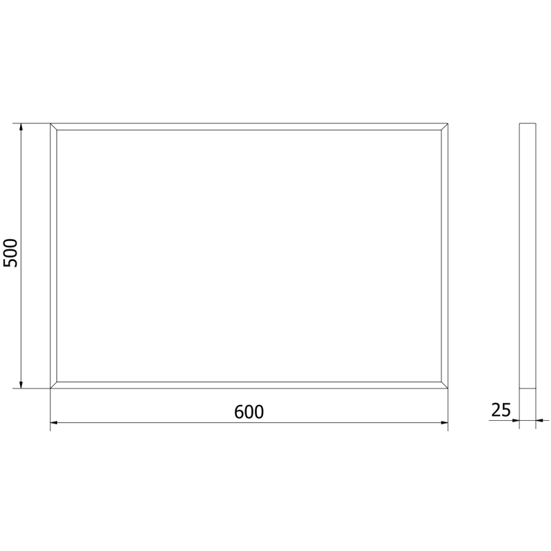 Mexen Loft oglindă baie dreptunghiulară 60 x 40 cm, ramă aurie - 9852-060-040-000-50