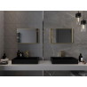 Mexen Loft oglindă de baie dreptunghiulară 60 x 40 cm, ramă aurie periată - 9852-060-040-000-50