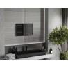 Mexen Loft 60 x 40 cm-es, fekete keretes, téglalap alakú fürdőszobai tükör - 9852-060-040-000-70