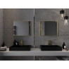 Mexen Loft 60 x 50 cm-es téglalap alakú fürdőszobai tükör, arany keret - 9852-060-050-000-50