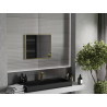 Mexen Loft 60 x 50 cm-es téglalap alakú fürdőszobai tükör, arany keret - 9852-060-050-000-50