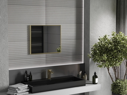 Mexen Loft oglindă de baie dreptunghiulară 60 x 50 cm, ramă aurie - 9852-060-050-000-50