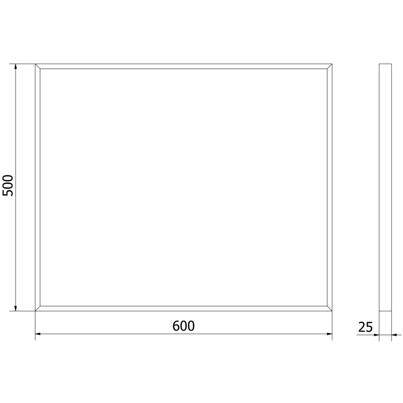Mexen Loft oglindă de baie dreptunghiulară 60 x 50 cm, ramă aurie - 9852-060-050-000-50