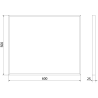 Mexen Loft 60 x 50 cm-es téglalap alakú fürdőszobai tükör, arany keret - 9852-060-050-000-50