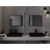 Mexen Loft oglindă de baie dreptunghiulară 60 x 50 cm, ramă neagră - 9852-060-050-000-70