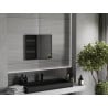 Mexen Loft oglindă de baie dreptunghiulară 60 x 50 cm, cadru negru - 9852-060-050-000-70