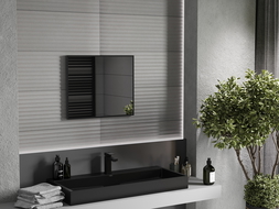 Mexen Loft oglindă de baie dreptunghiulară 60 x 50 cm, ramă neagră - 9852-060-050-000-70