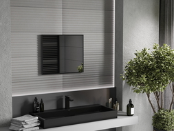 Mexen Loft téglalap alakú fürdőszobai tükör 60 x 50 cm, fekete keret - 9852-060-050-000-70