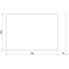 Mexen Loft oglindă baie dreptunghiulară 70 x 50 cm, cadru auriu - 9852-070-050-000-50