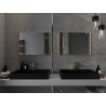 Mexen Loft oglindă de baie dreptunghiulară 70 x 50 cm, ramă aurie periată - 9852-070-050-000-50