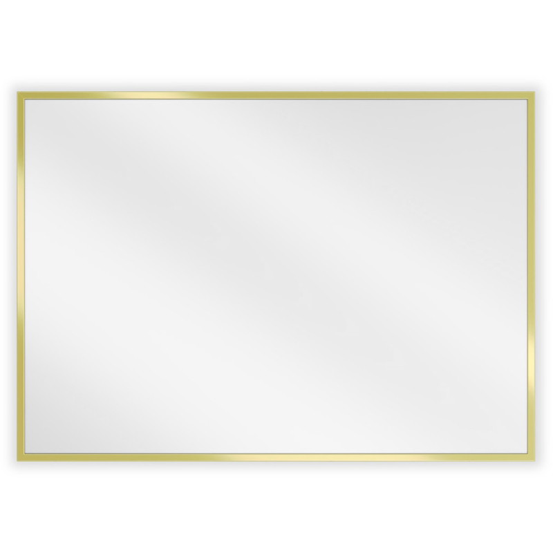 Mexen Loft oglindă de baie dreptunghiulară 70 x 50 cm, ramă aurie periată - 9852-070-050-000-50
