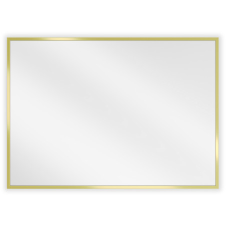 Mexen Loft oglindă de baie dreptunghiulară 70 x 50 cm, ramă aurie periată - 9852-070-050-000-50