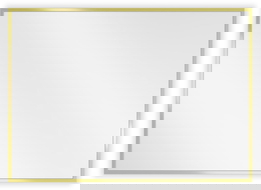 Mexen Loft téglalap alakú fürdőszobai tükör 70 x 50 cm, arany kerettel - 9852-070-050-000-50