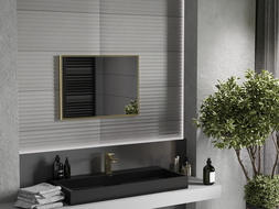 Mexen Loft oglindă baie dreptunghiulară 70 x 50 cm, cadru auriu - 9852-070-050-000-50