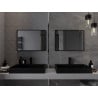 Mexen Loft oglindă de baie dreptunghiulară 70 x 50 cm, ramă neagră - 9852-070-050-000-70