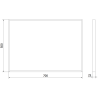 Mexen Loft oglindă de baie dreptunghiulară 70 x 50 cm, ramă neagră - 9852-070-050-000-70