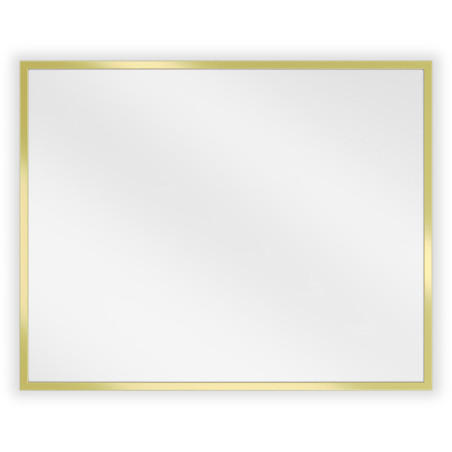 Mexen Loft oglindă de baie dreptunghiulară 50 x 40 cm, ramă aurie periată - 9852-050-040-000-50