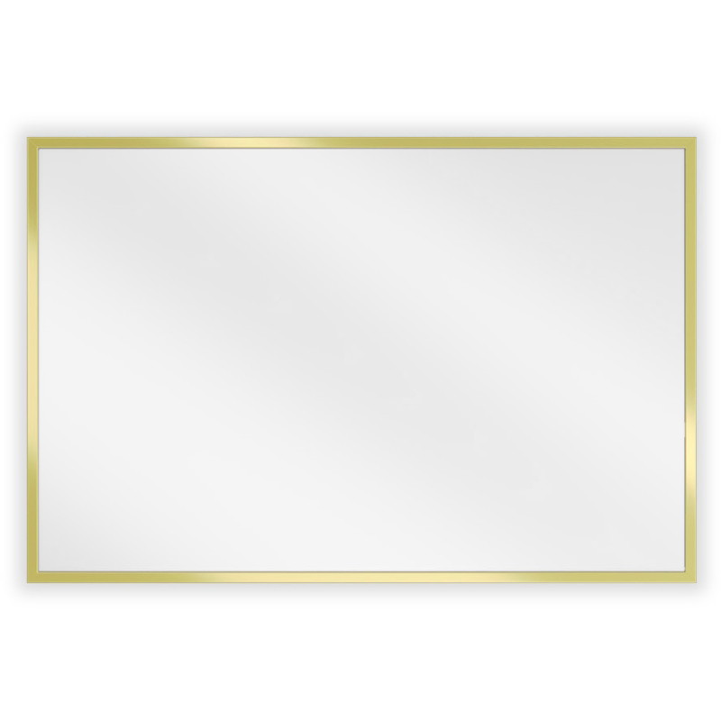 Mexen Loft oglindă de baie dreptunghiulară 60 x 40 cm, ramă aurie periată - 9852-060-040-000-50