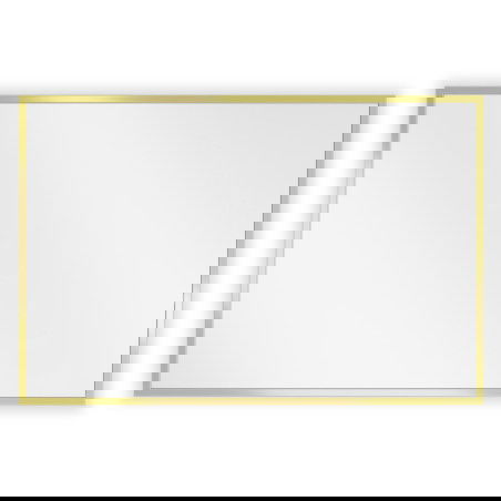 Mexen Loft oglindă de baie dreptunghiulară 60 x 40 cm, ramă aurie - 9852-060-040-000-50